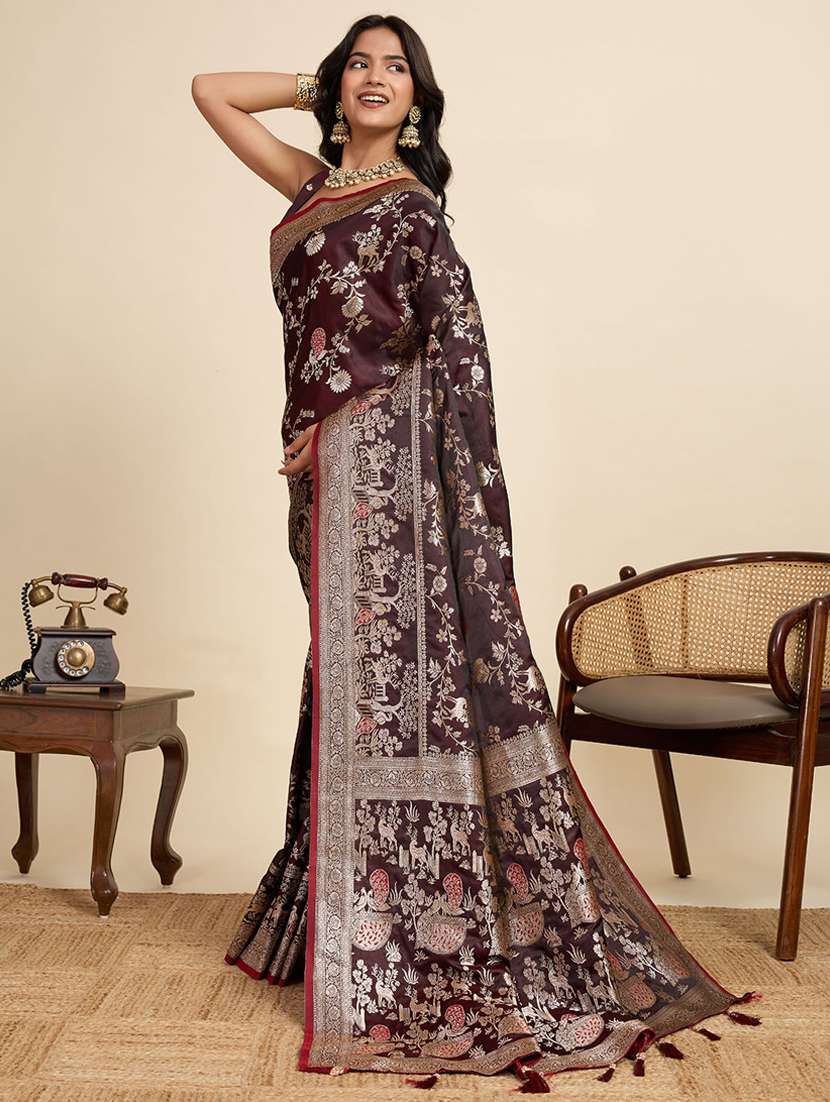 women self design banarasi saree with blouse - 22058806 -  Standard Image - 2