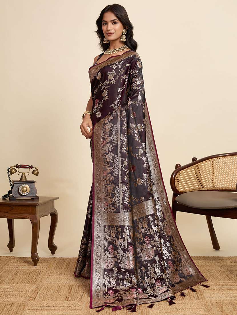 women self design banarasi saree with blouse - 22058807 -  Standard Image - 2