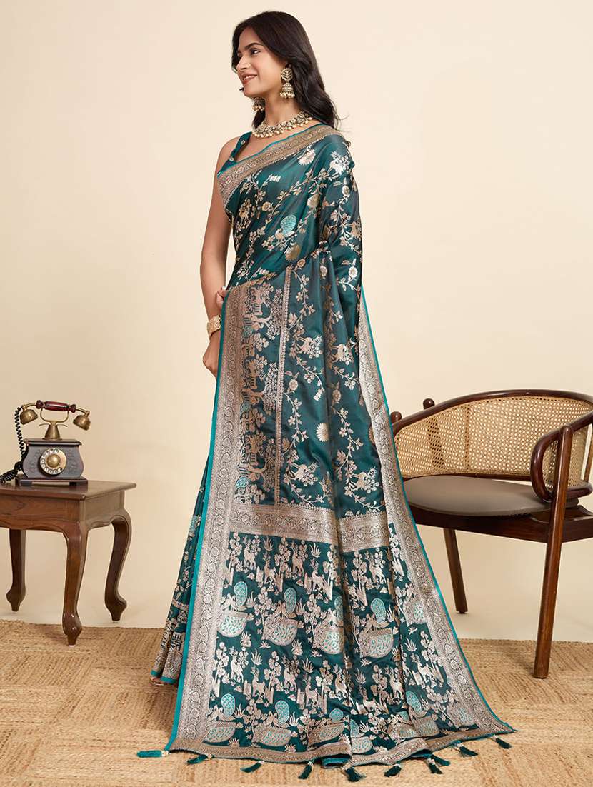 women self design banarasi saree with blouse - 22058808 - Standard Image - 2