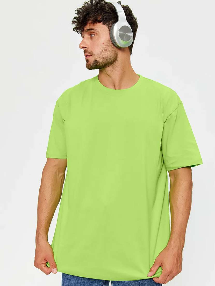 men solid short sleeve loose fit shirt - 22059299 - Zoom Image - 0