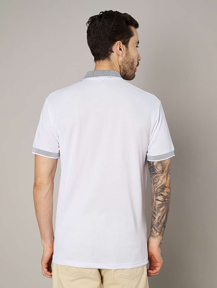 men solid short sleeve regular fit polo t-shirt - 22059325 -  Standard Image - 2