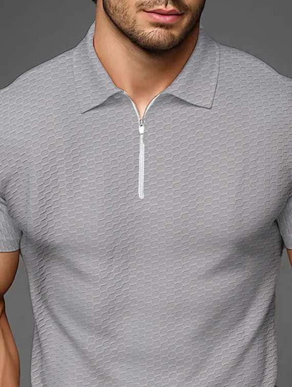 men solid short sleeve regular fit polo t-shirt - 22059347 -  Standard Image - 2