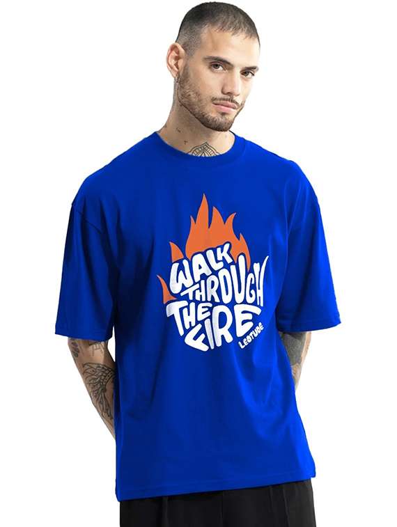 men pack of 2 printed short sleeve oversized fit t-shirt - 22059378 - Standard Image - 2
