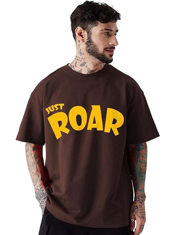 men pack of 2 printed short sleeve oversized fit t-shirt - 22059382 - Standard Image - 2