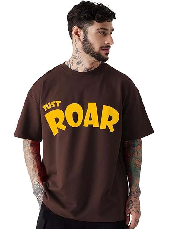 men pack of 2 printed short sleeve oversized fit t-shirt - 22059383 - Standard Image - 2
