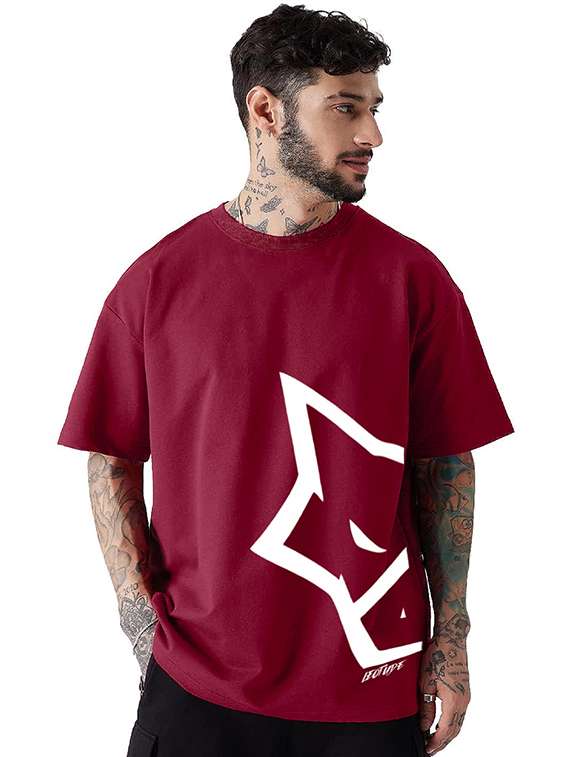 men pack of 2 printed short sleeve oversized fit t-shirt - 22059386 -  Standard Image - 2