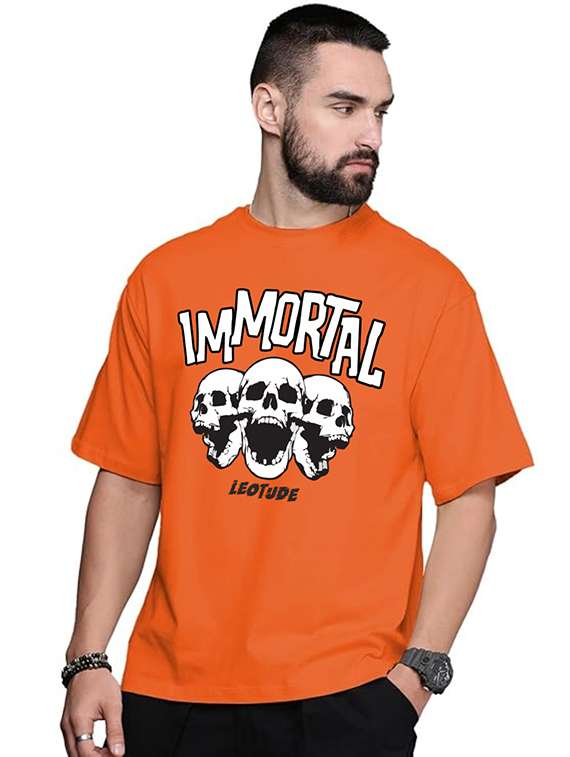 men pack of 2 printed short sleeve oversized fit t-shirt - 22059394 - Standard Image - 2