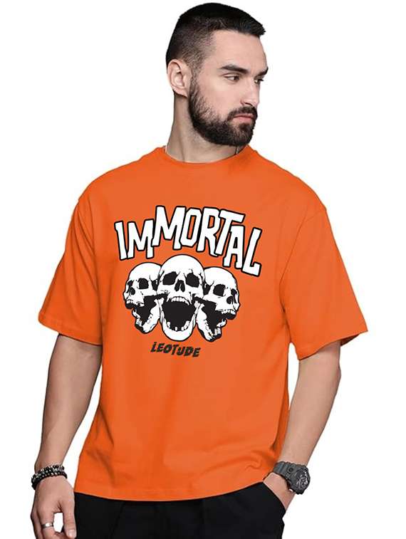 men pack of 2 printed short sleeve oversized fit t-shirt - 22059396 - Standard Image - 2
