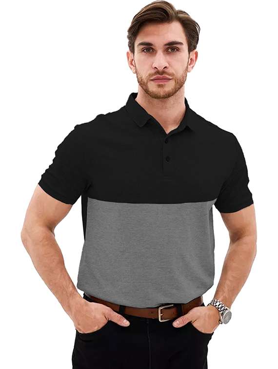 men pack of 2 printed short sleeve regular fit polo t-shirt - 22059433 - Standard Image - 2