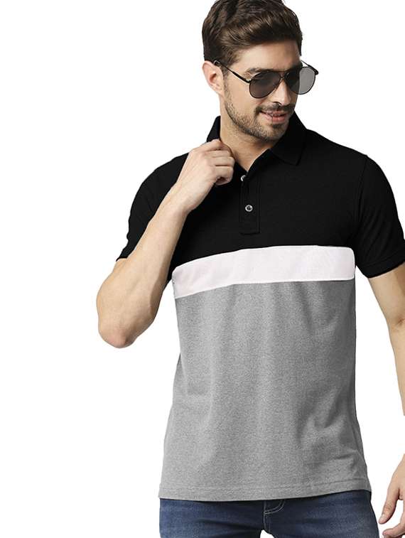 men pack of 2 printed short sleeve regular fit polo t-shirt - 22059451 - Standard Image - 2