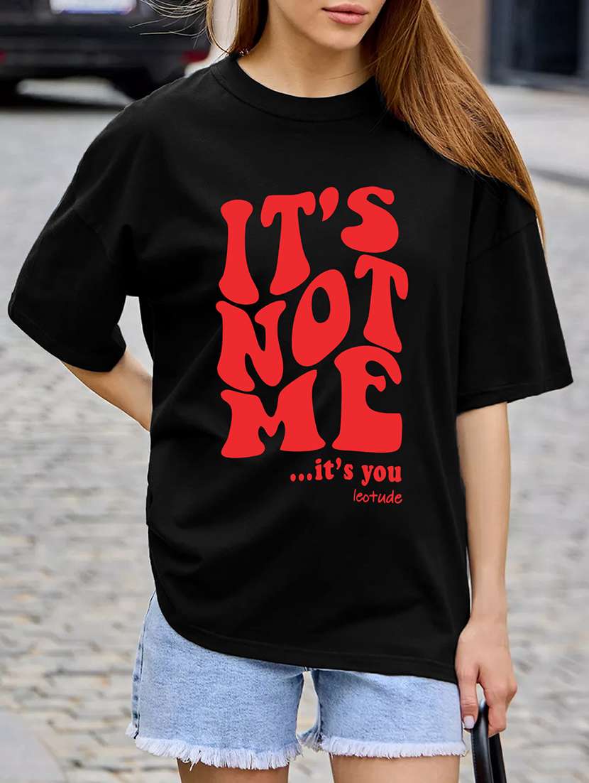 women printed short sleeve oversized fit t-shirt - 22059504 -  Standard Image - 2