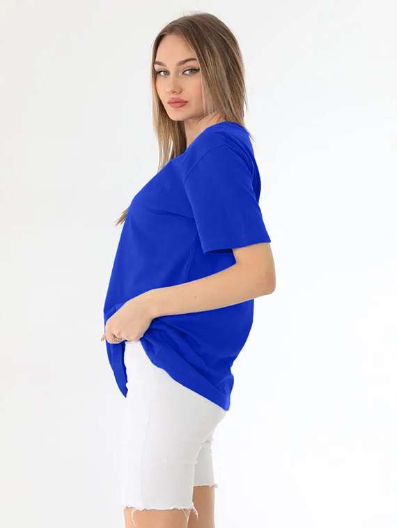 women printed shrort sleeve oversized t-shirt - 22059525 -  Standard Image - 2