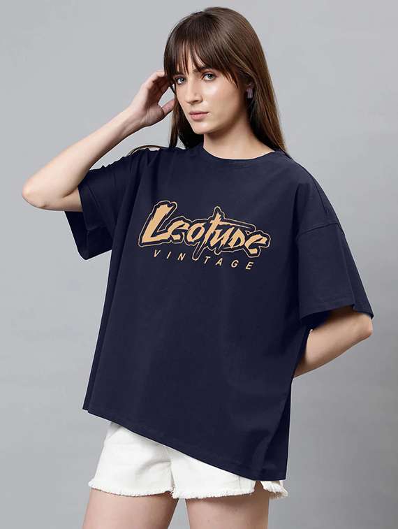 women printed shrort sleeve oversized t-shirt - 22059553 -  Standard Image - 2