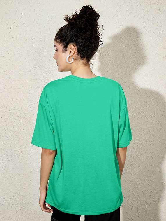 women printed shrort sleeve oversized t-shirt - 22059576 -  Standard Image - 2