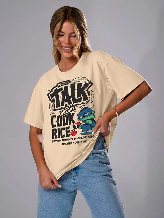 women pack of 2 printed short sleeve oversized t-shirt - 22059592 -  Standard Image - 2