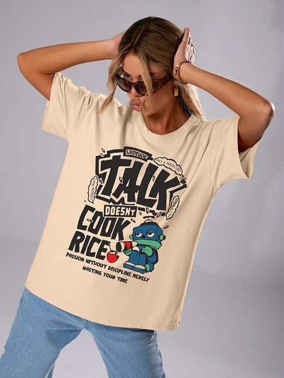 women pack of 2 printed short sleeve oversized t-shirt - 22059593 -  Standard Image - 2