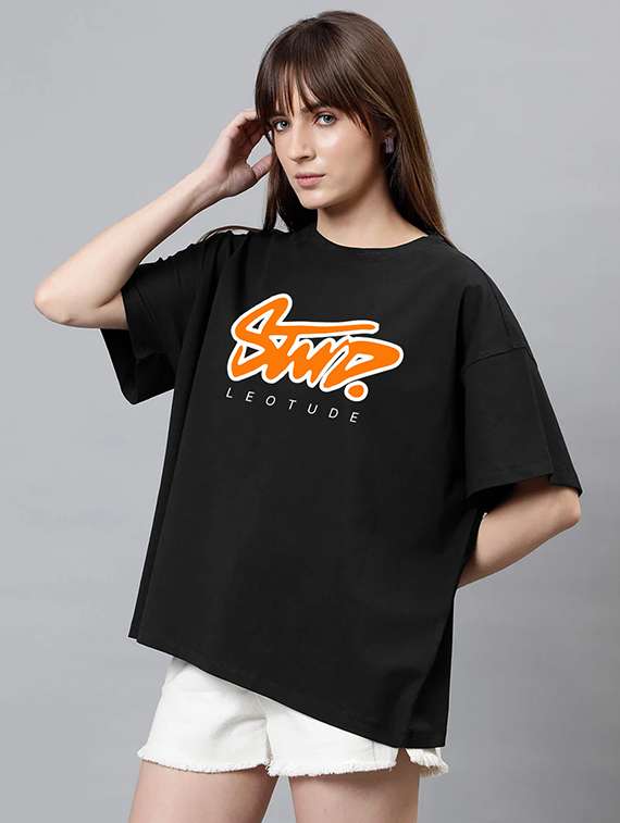 women pack of 2 printed short sleeve oversized t-shirt - 22059634 -  Standard Image - 2