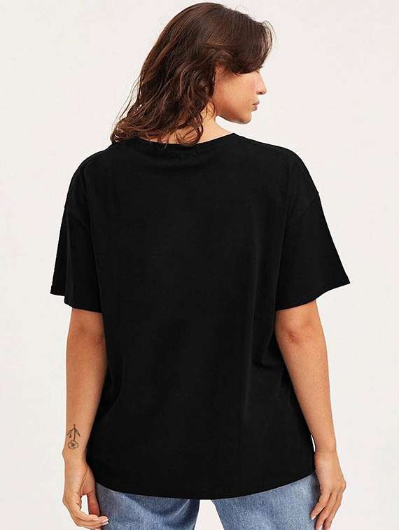 women pack of 2 printed short sleeve oversized t-shirt - 22059672 -  Standard Image - 2