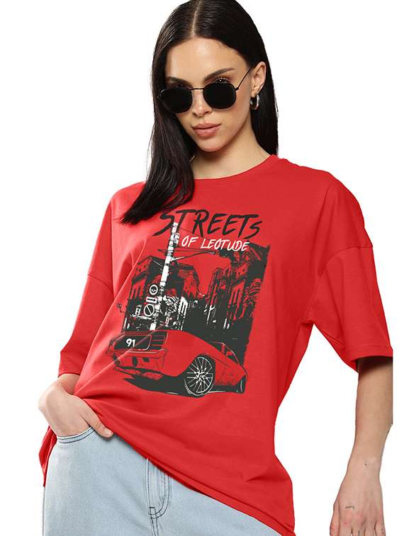 women pack of 2 printed short sleeve oversized t-shirt - 22059680 -  Standard Image - 2