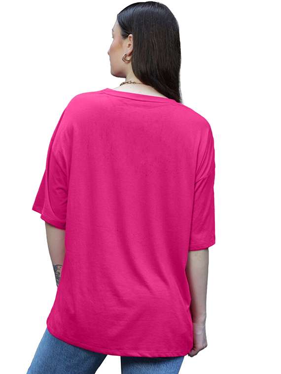 women pack of 2 printed short sleeve oversized t-shirt - 22059696 -  Standard Image - 2