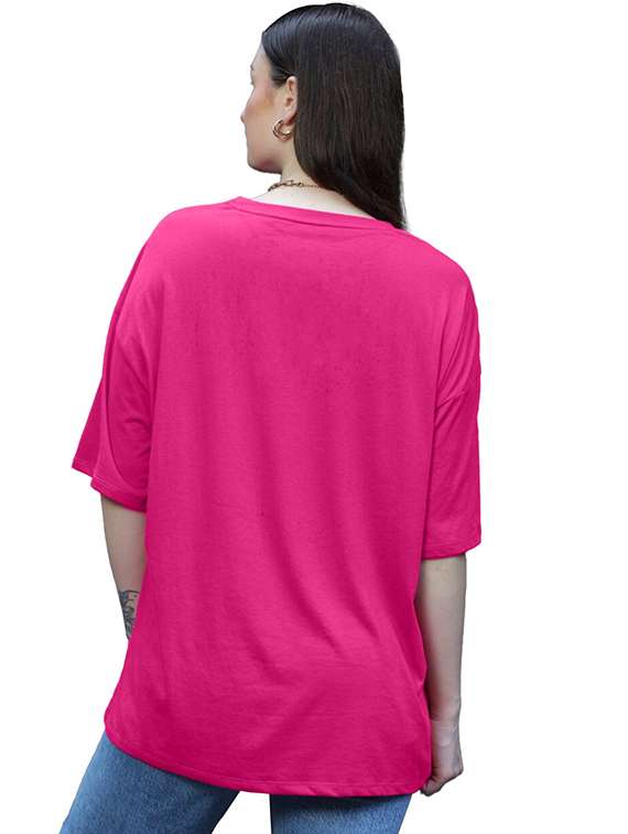 women pack of 2 printed short sleeve oversized t-shirt - 22059697 -  Standard Image - 2