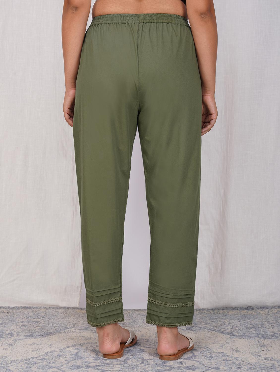 women solid mid rise cigarette pants - 22059729 - Standard Image - 2