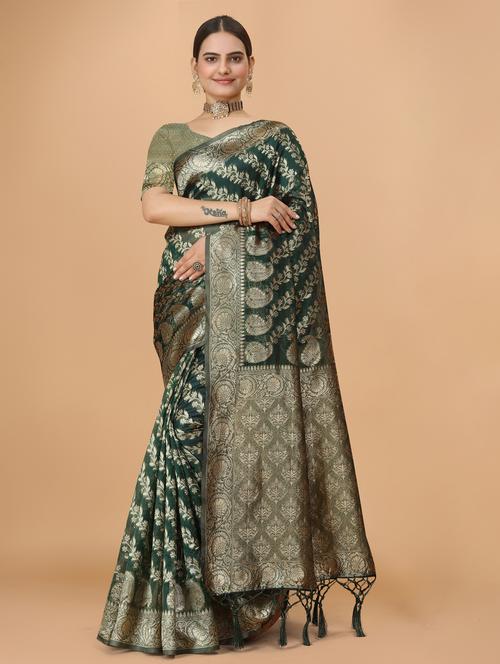 women self design banarasi saree with blouse - 22060020 - Standard Image - 0