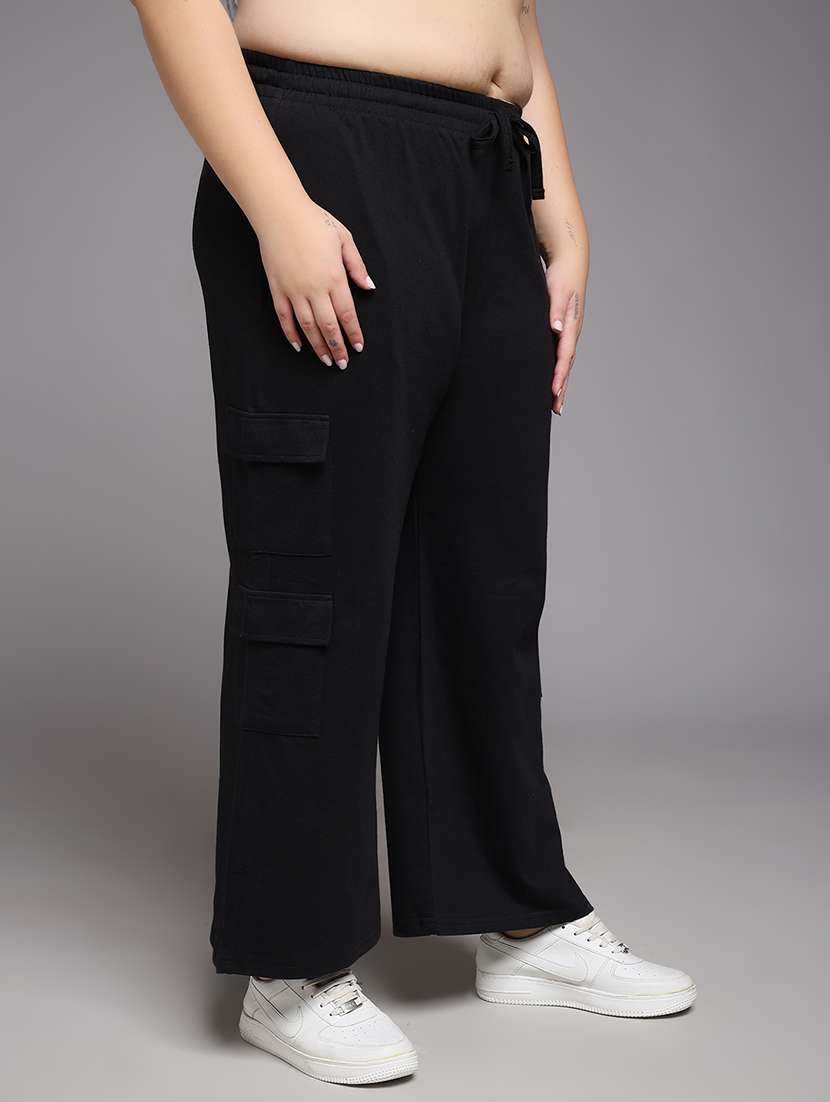 women plus size solid mid rise cargo - 22060104 -  Standard Image - 2