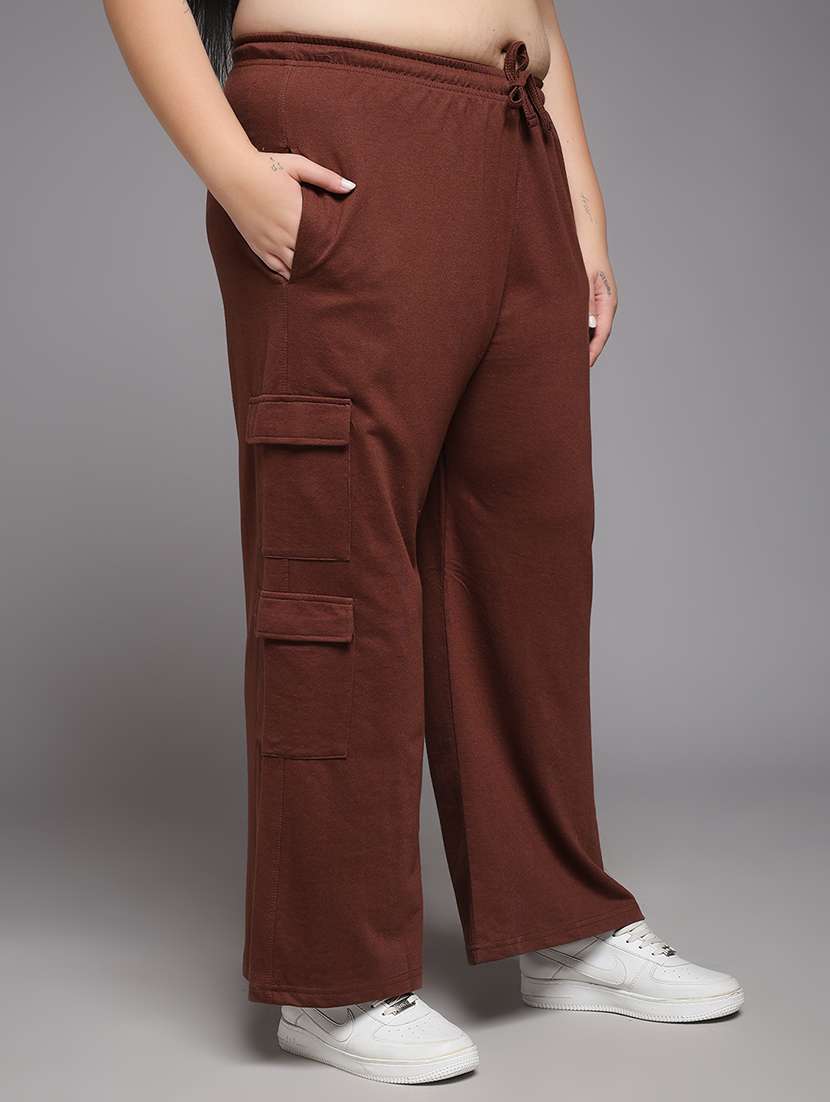 women plus size solid mid rise cargo - 22060136 -  Standard Image - 2