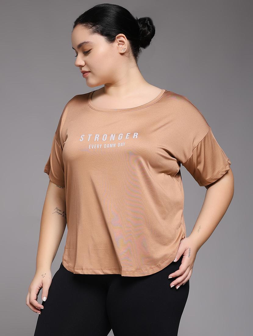 women plus size printed dri-fit sports t-shirt - 22060144 - Standard Image - 2