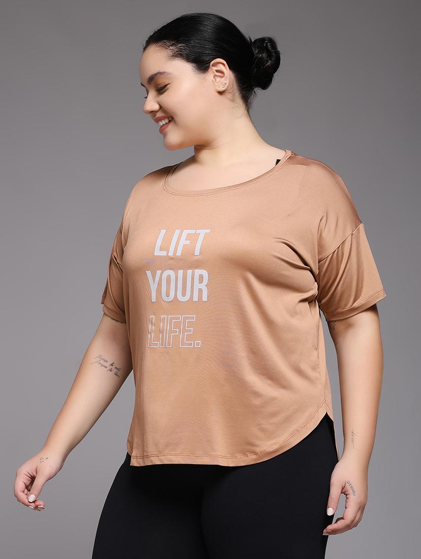 women plus size printed dri-fit sports t-shirt - 22060147 - Standard Image - 2
