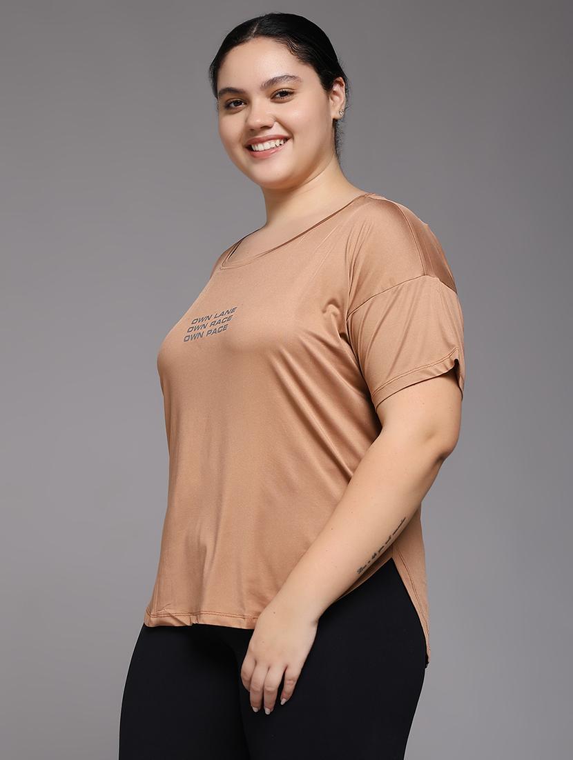women plus size printed dri-fit sports t-shirt - 22060149 - Standard Image - 2
