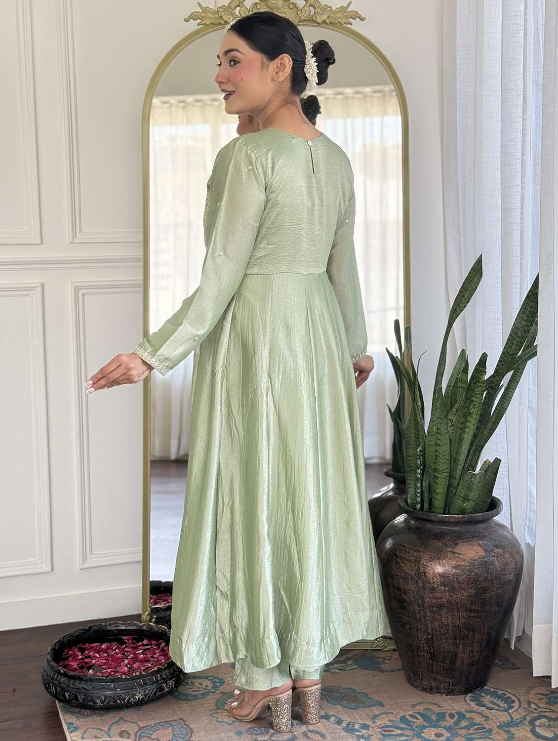 women embroidered long sleeve kurta pant with dupatta set - 22060159 - Standard Image - 2