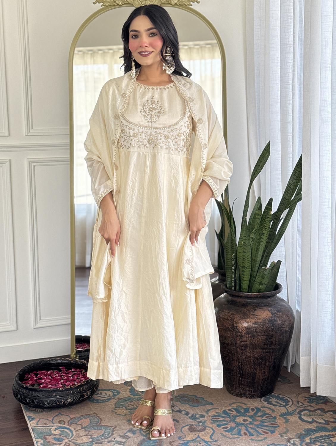women embroidered long sleeve kurta pant with dupatta set - 22060164 - Standard Image - 2