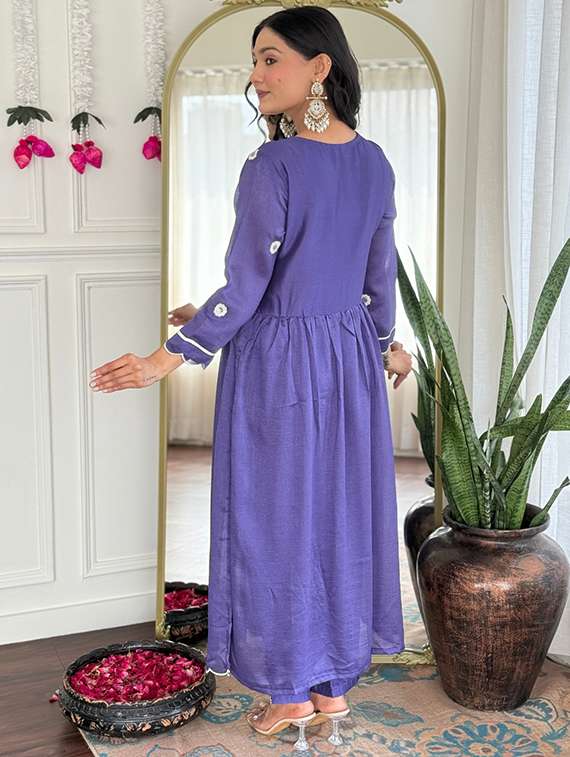 women three quarter sleeve kurta pant with dupatta set - 22060216 - Standard Image - 2