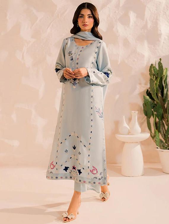 women floral long sleeve kurta pant with dupatta set - 22060231 - Standard Image - 2