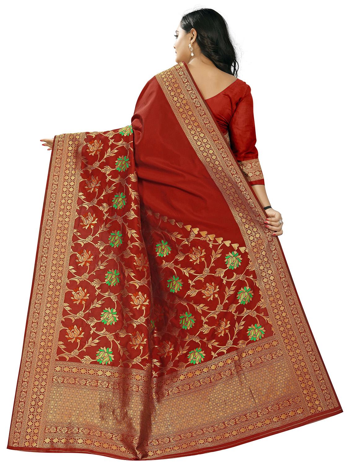 women self design banarasi saree with blouse - 22060320 - Standard Image - 2