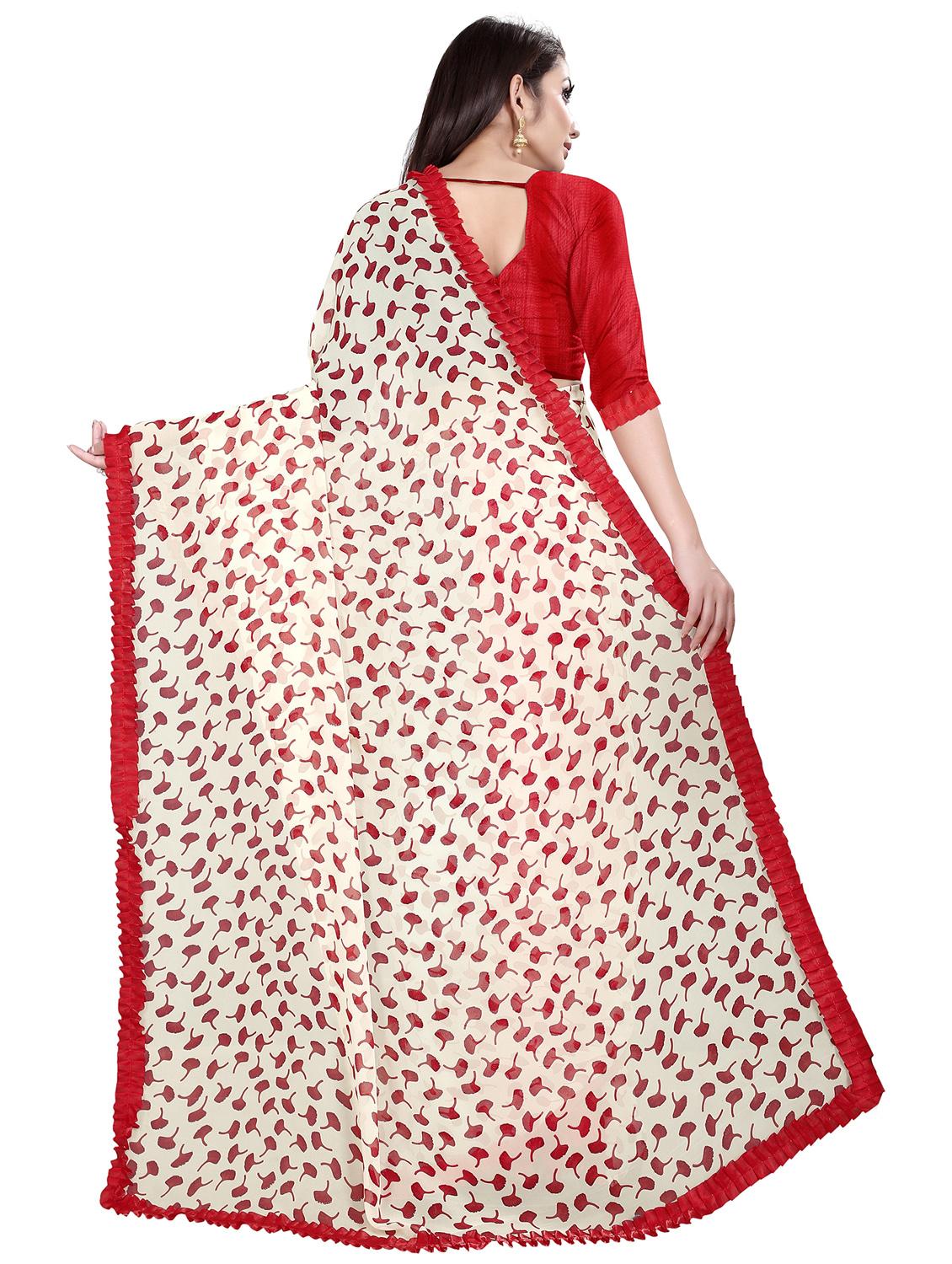 women floral printed saree with blouse - 22060350 - Standard Image - 2
