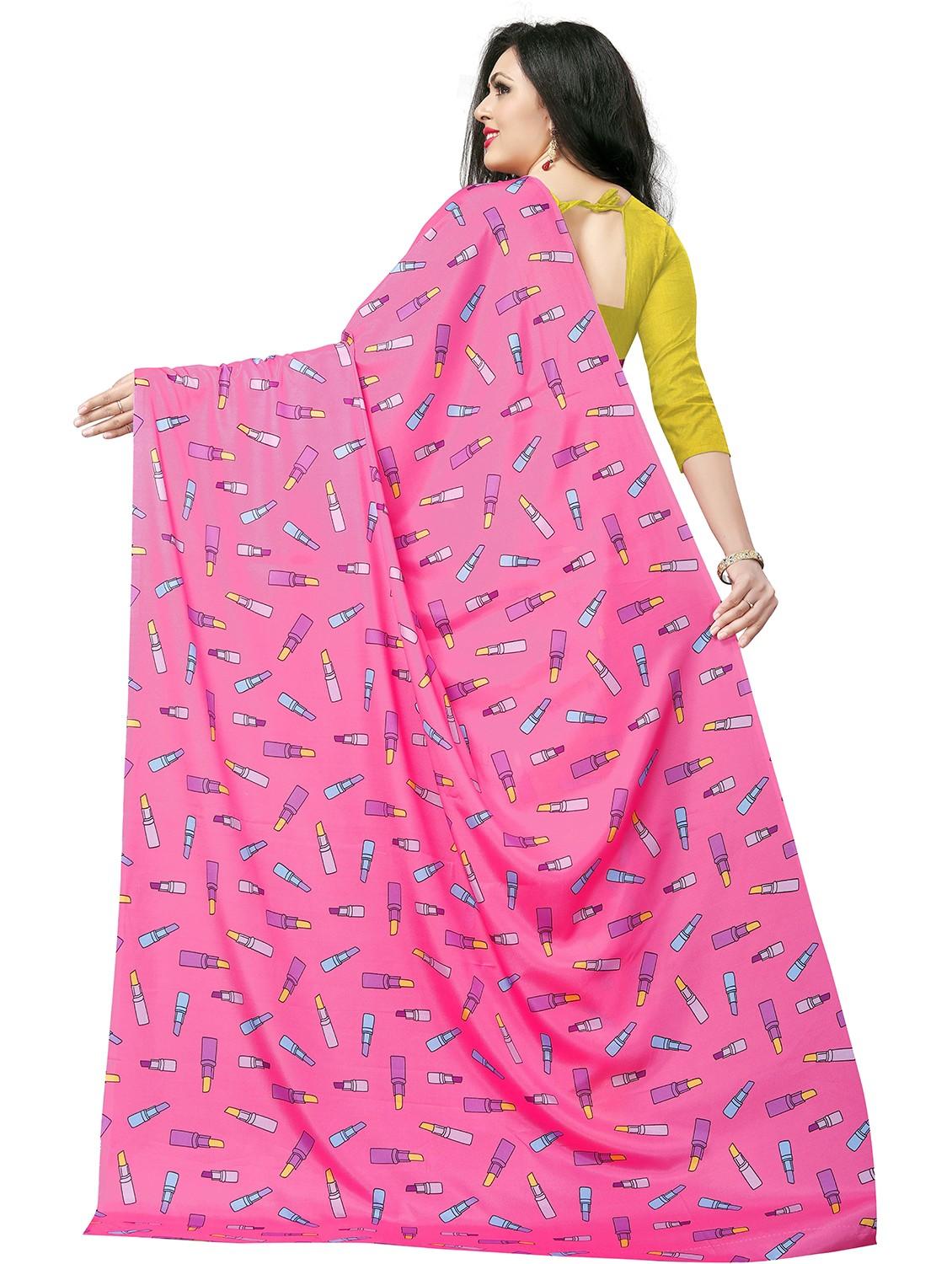 women printed casual wear saree with blouse - 22060381 - Standard Image - 2