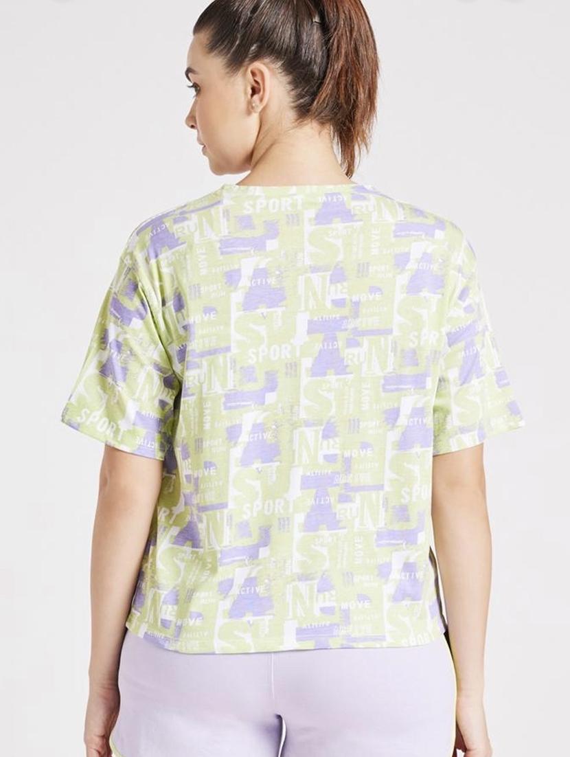 women printed short sleeve loose fit t-shirt - 22060562 - Standard Image - 2