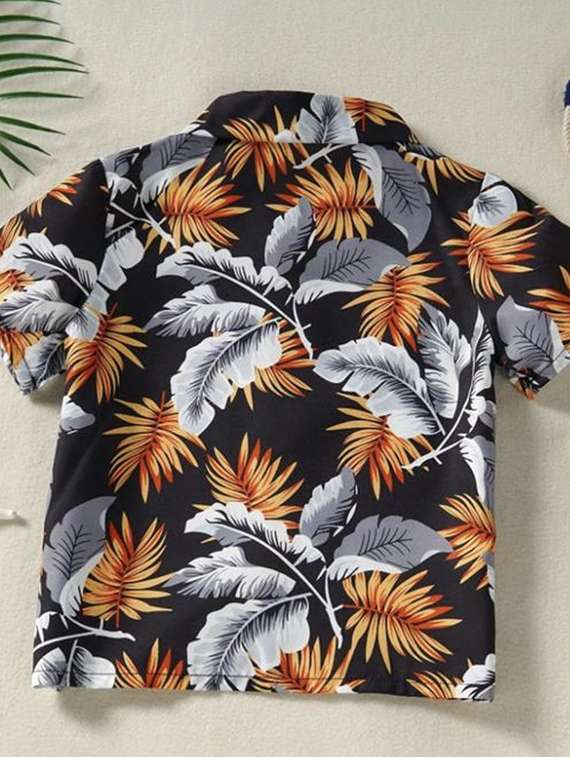 boys printed shirt and shorts co-ord set - 22060583 - Standard Image - 2