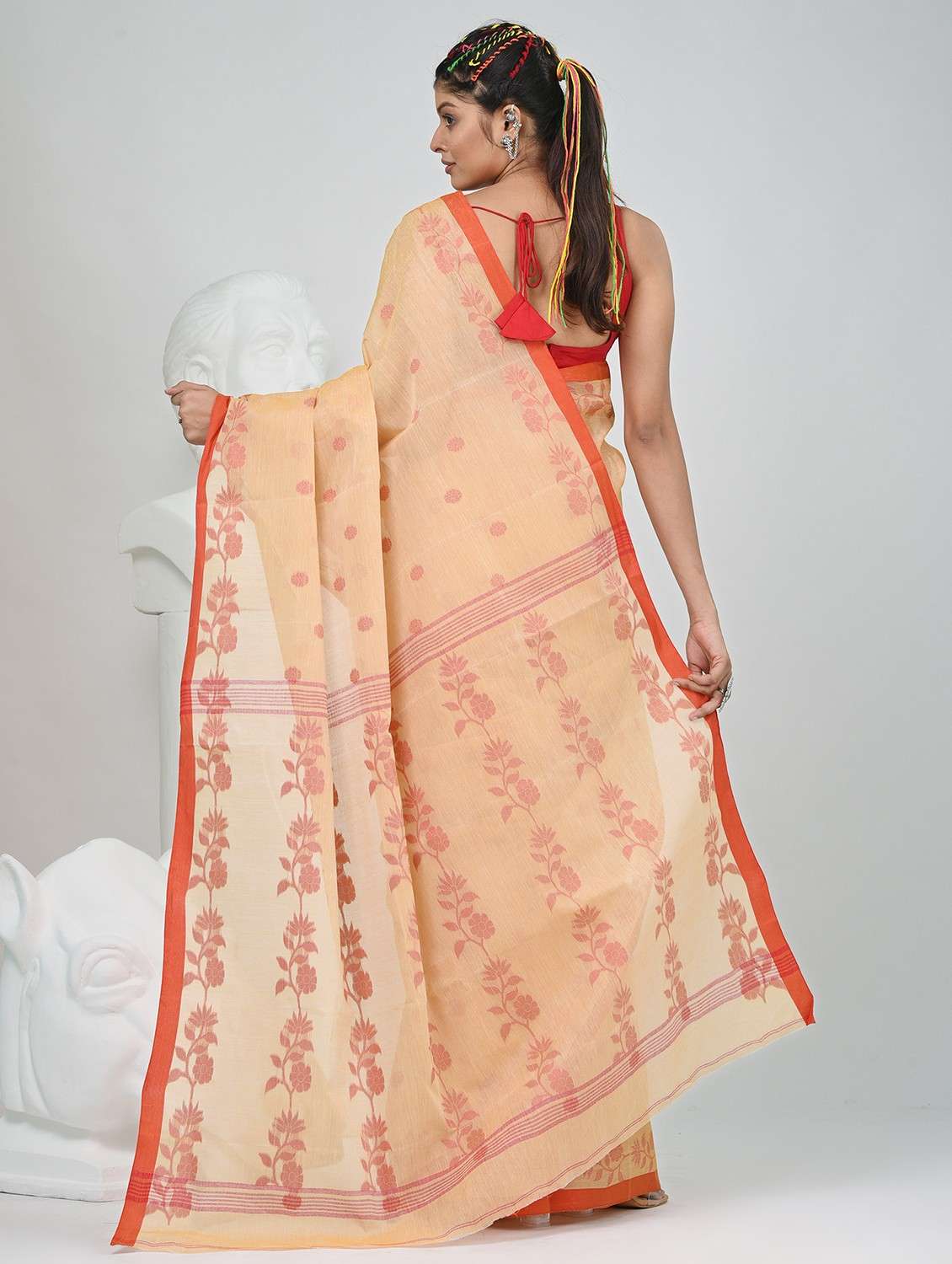 women self design tant saree - 22060638 -  Standard Image - 2