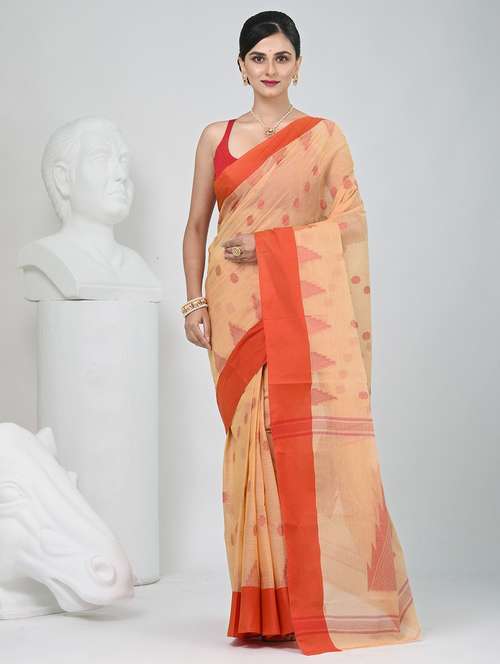 women self design tant saree - 22060642 - Standard Image - 0