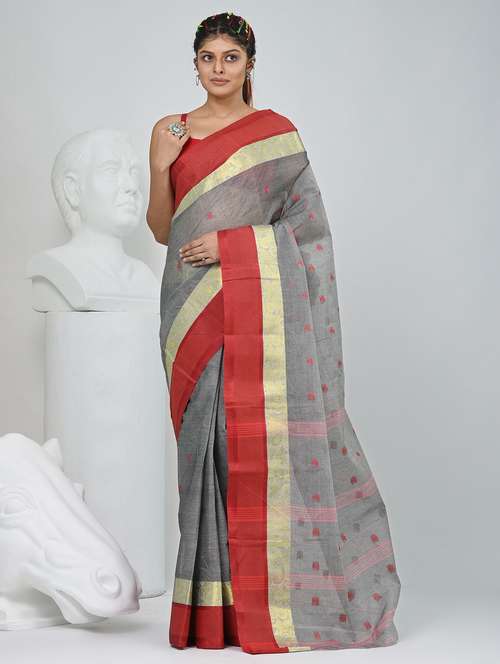 women self design tant saree - 22060650 -  Standard Image - 0