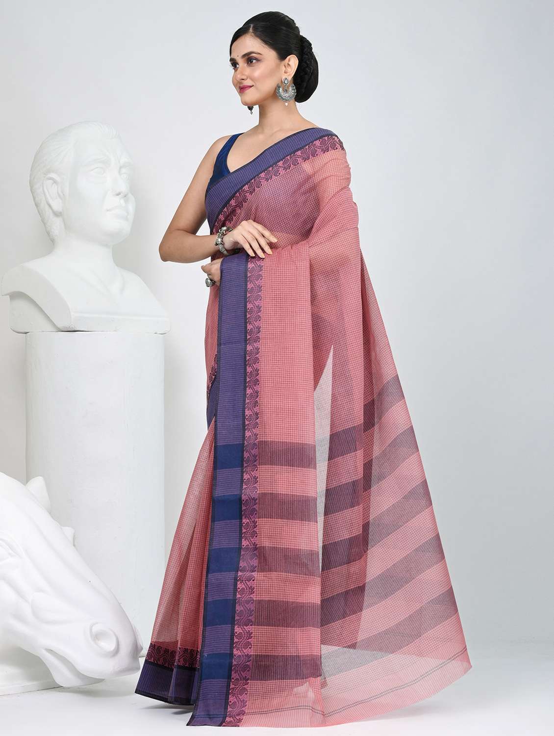 women self design tant saree - 22060659 -  Standard Image - 2