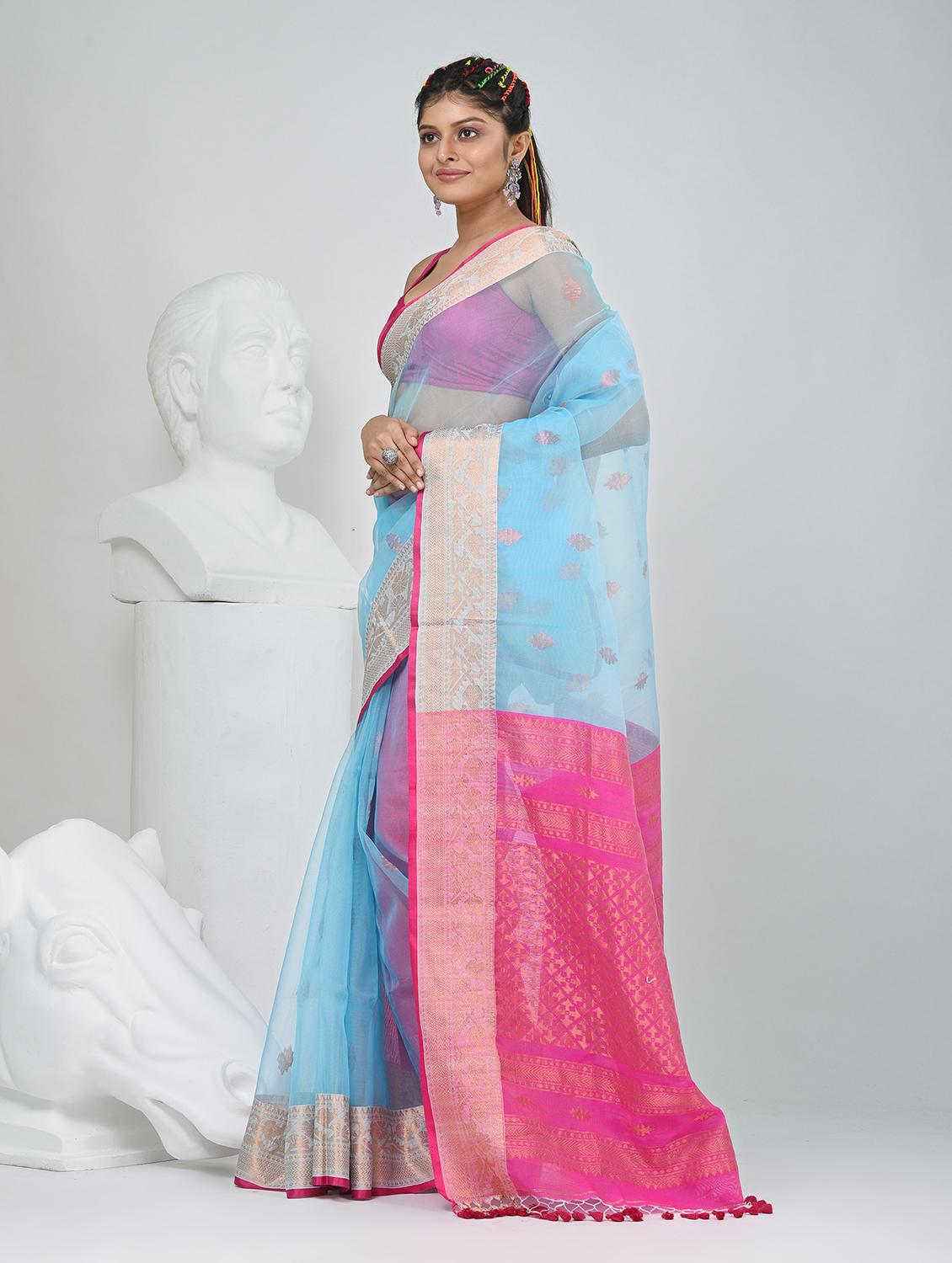 women self design handloom saree with blouse - 22060686 - Standard Image - 2