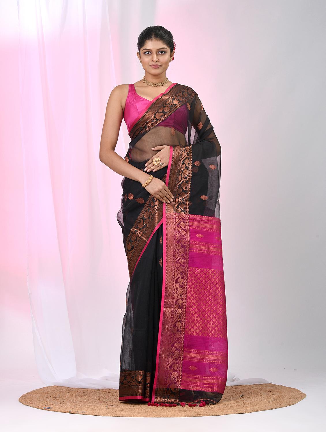 women self design handloom saree with blouse - 22060687 - Standard Image - 2
