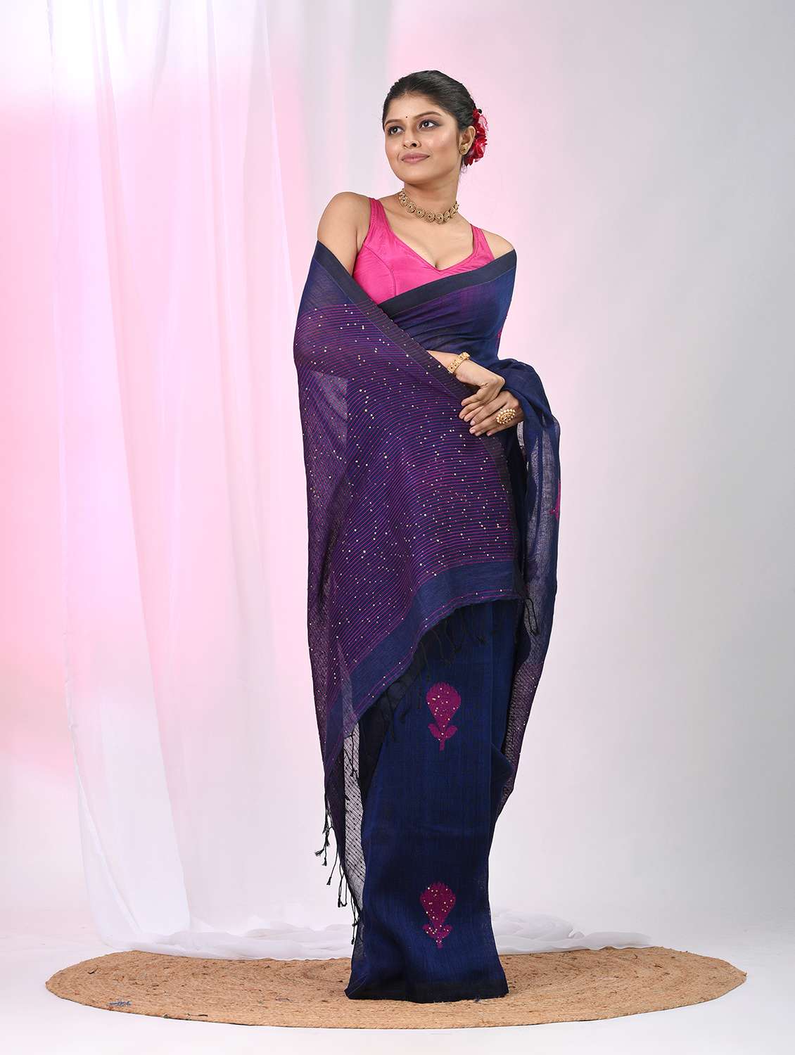 women self design handloom saree with blouse - 22060692 - Standard Image - 2