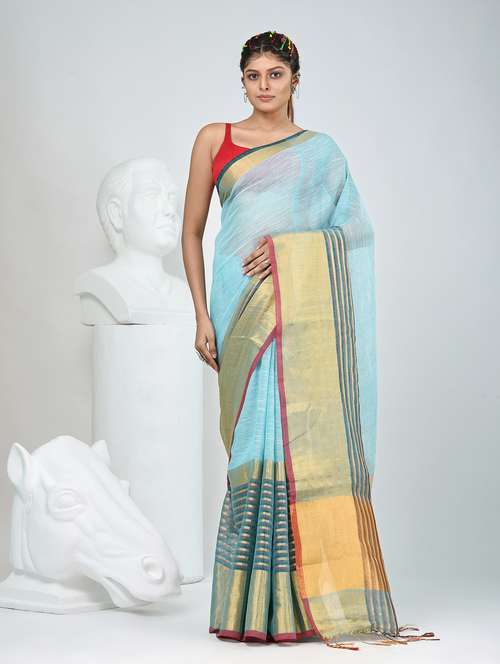 women self design handloom saree with blouse - 22060698 - Standard Image - 0
