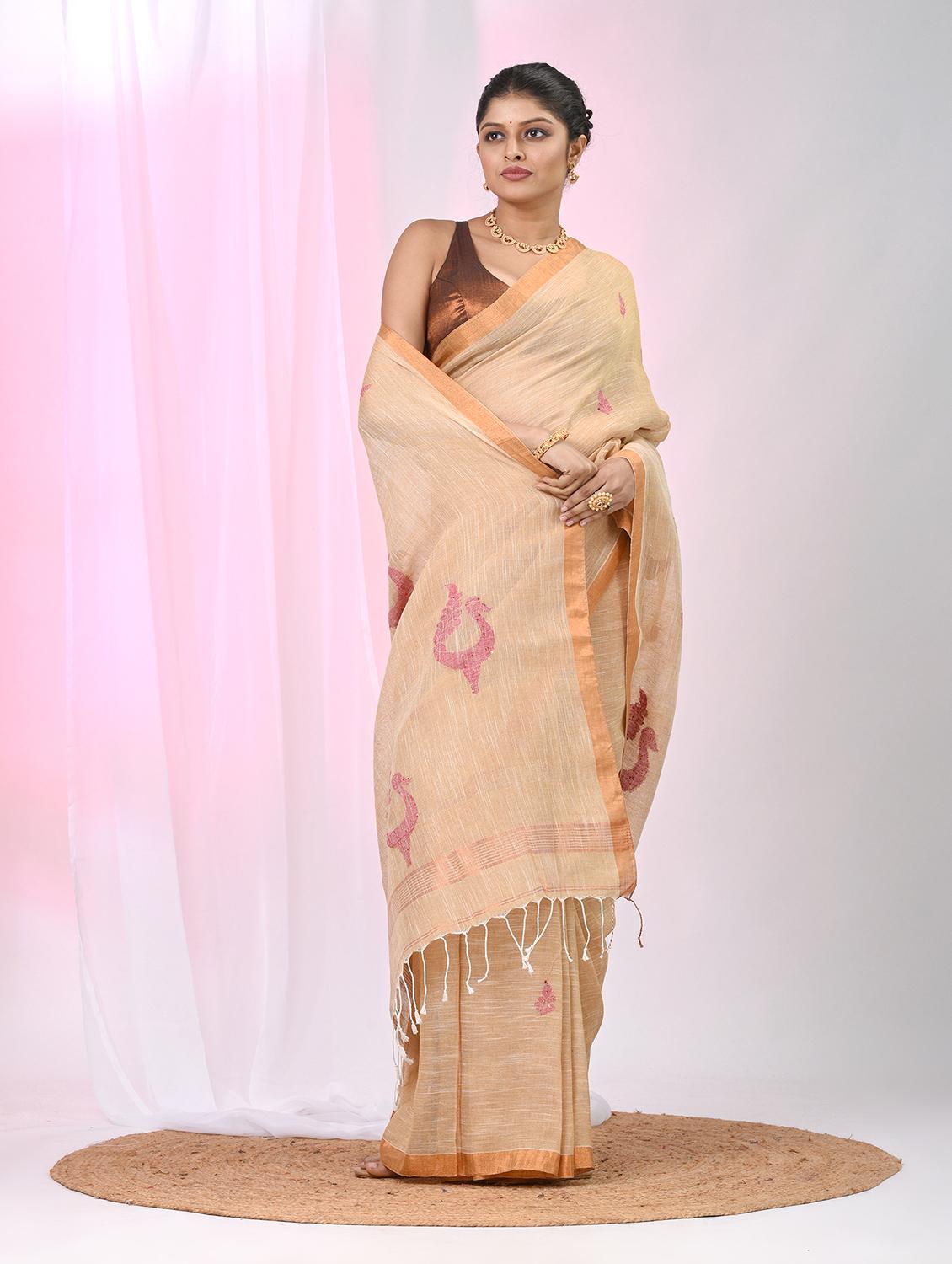women self design handloom saree with blouse - 22060702 - Standard Image - 2